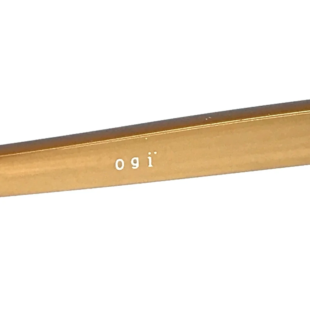 ogi Petite Eyeglasses Frames 9019 COL. 61 Brown Gold Cat Eye Full Rim 48-18-135